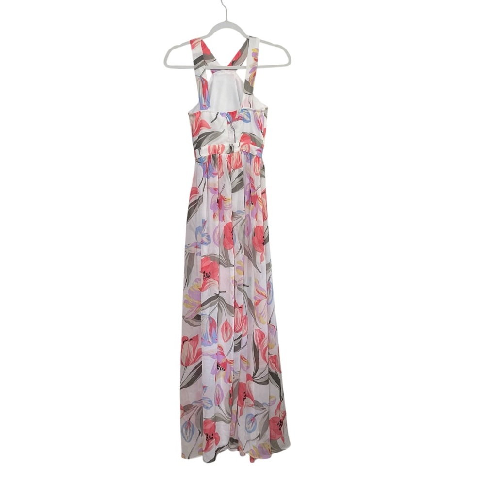 Lulus Lilja White Floral Maxi Dress Cottagecore Garden Party XS NWT - Picture 5 of 12